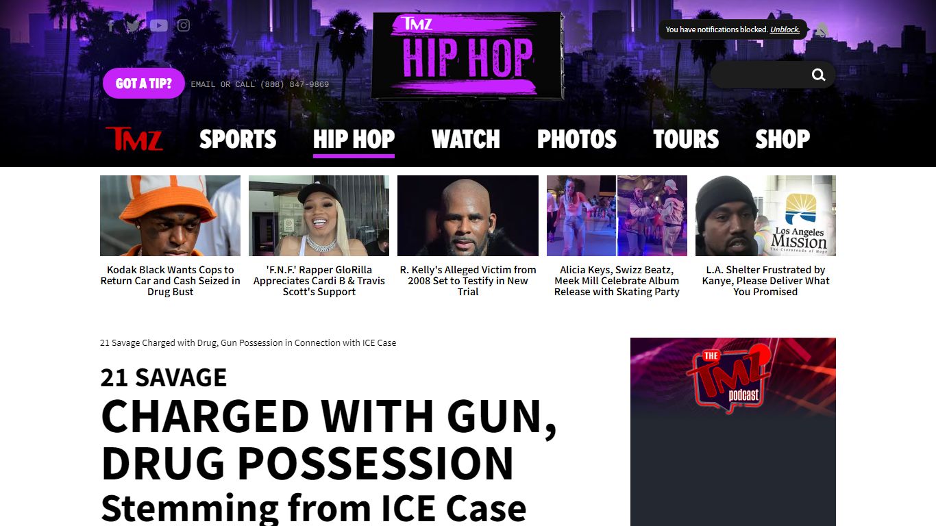 21 Savage Charged with Drug, Gun Possession in Connection ...